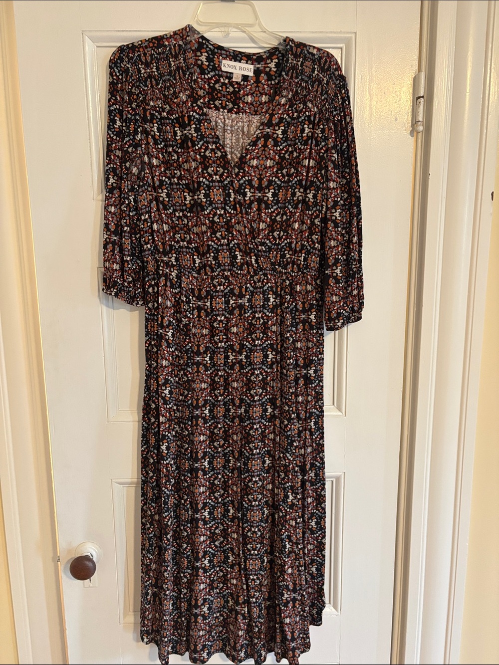 Knox Rose Black Multi-Print Midi Dress